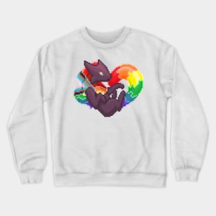 Progress Pride Pixel Heart Melog Crewneck Sweatshirt